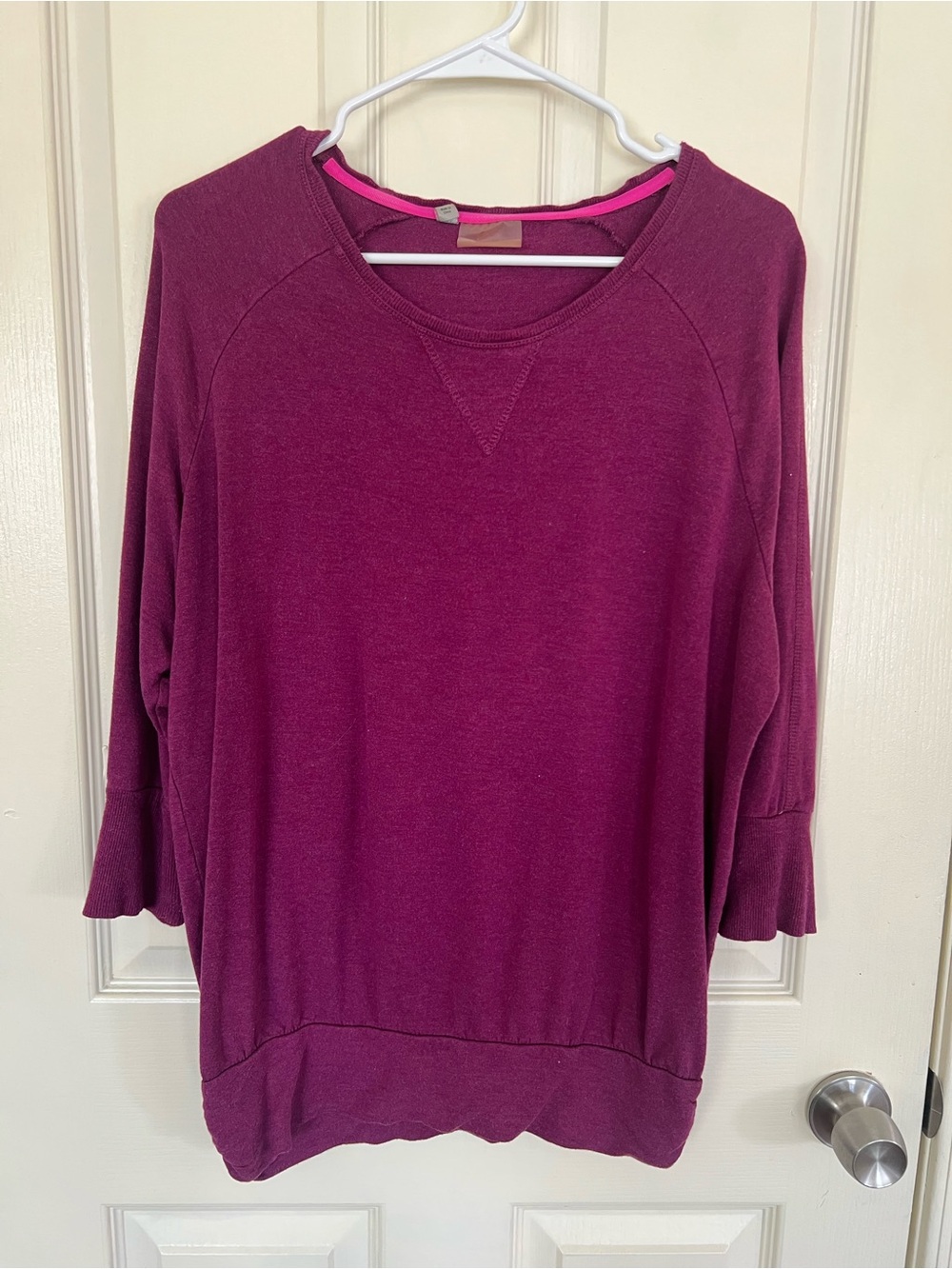 Athleta Oversized Dolman Sweatshirt M Berry Purple Rayon